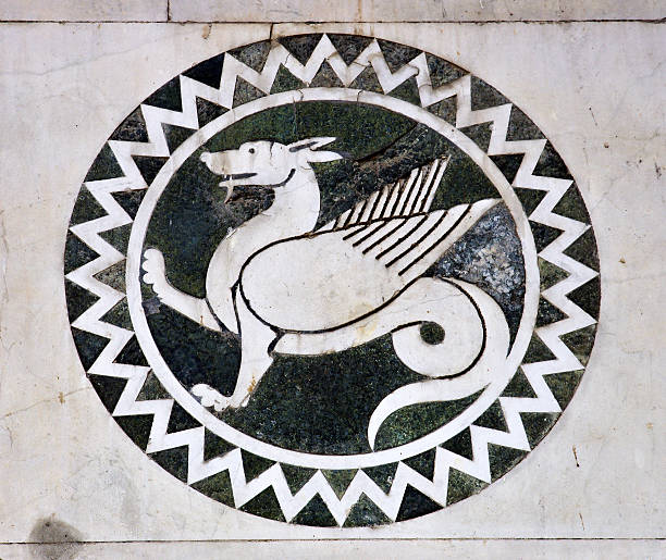 istock Lucca - detail from St Martin's Cathedral facade. Tuscany 491396434