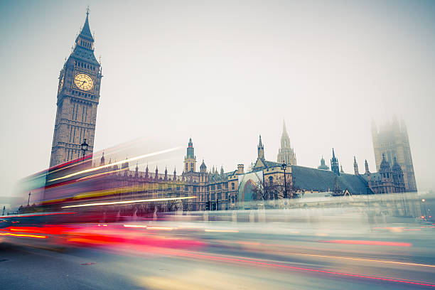 istock Big Ben and double-decker bus, London 491407574