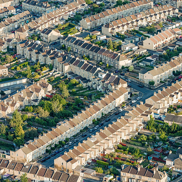 istock British residential streets from above 491409212
