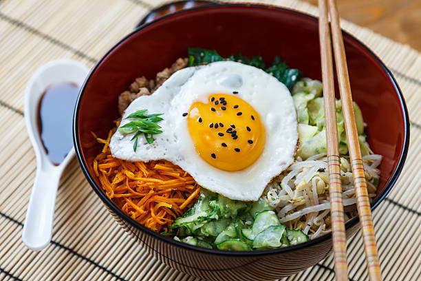 istock bibimbap with sauce, korean dish 491411070