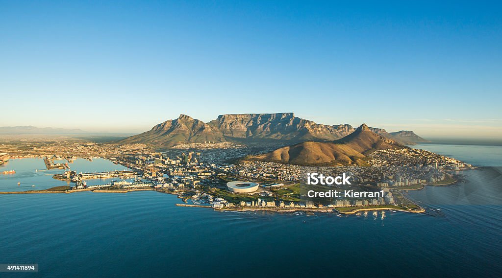 Veduta aerea di Città del Capo in Sud Africa - Foto stock royalty-free di Città del Capo