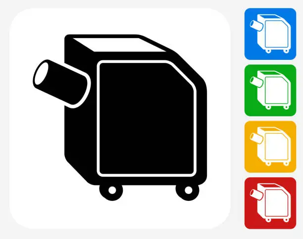 Vector illustration of Shredding Machine Icon Flat Graphic Design