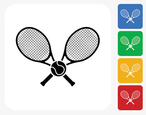 Vector illustration of Tennis Icon Flat Graphic Design