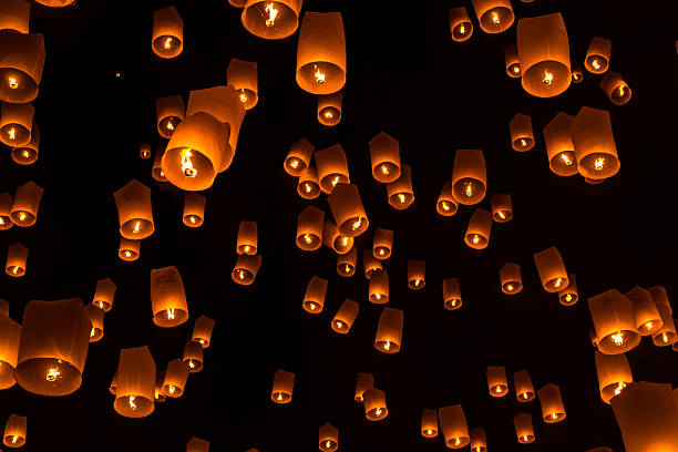 istock Floating Lantern on Yee Peng festival 491425166