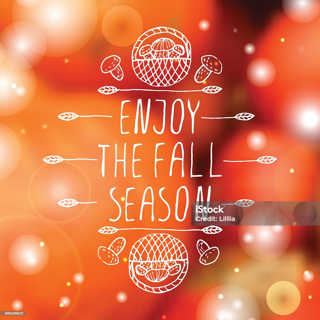 Enjoy Fall Sign Enjoy The Fall Season Typographic Element Stock Illustration - Download ...