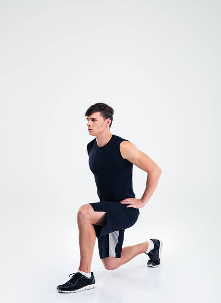 istock Sports man doing warm up exercises 491443358