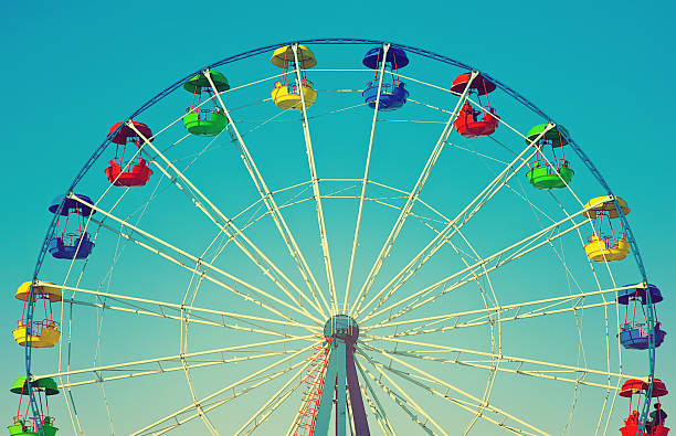 istock Ferris wheel in retro vintage style 491445155