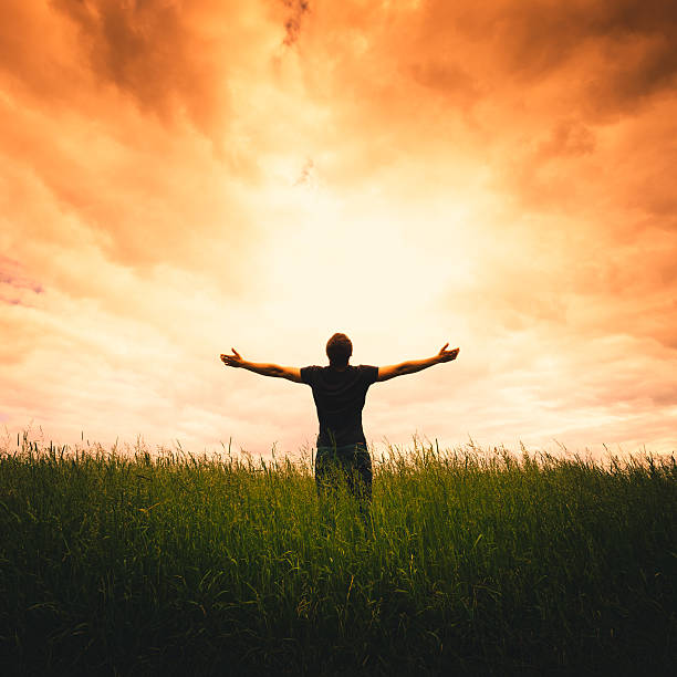 istock Silhouette of man and sunshine 491446382