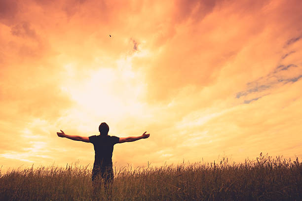 istock Silhouette of man and sunshine 491446408