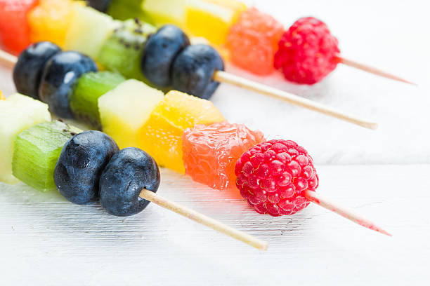 istock Fresh summer fruits on sticks 491446454