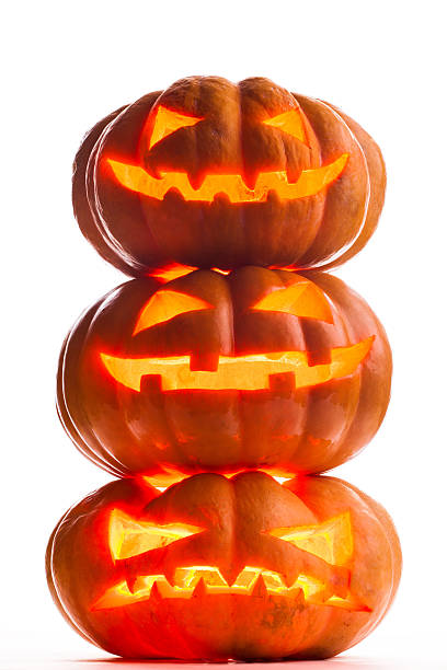 istock Scary halloween pumpkins Jack O Lanterns 491446616