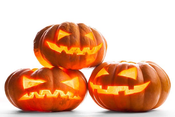 istock Scary halloween pumpkins Jack O Lanterns 491446644