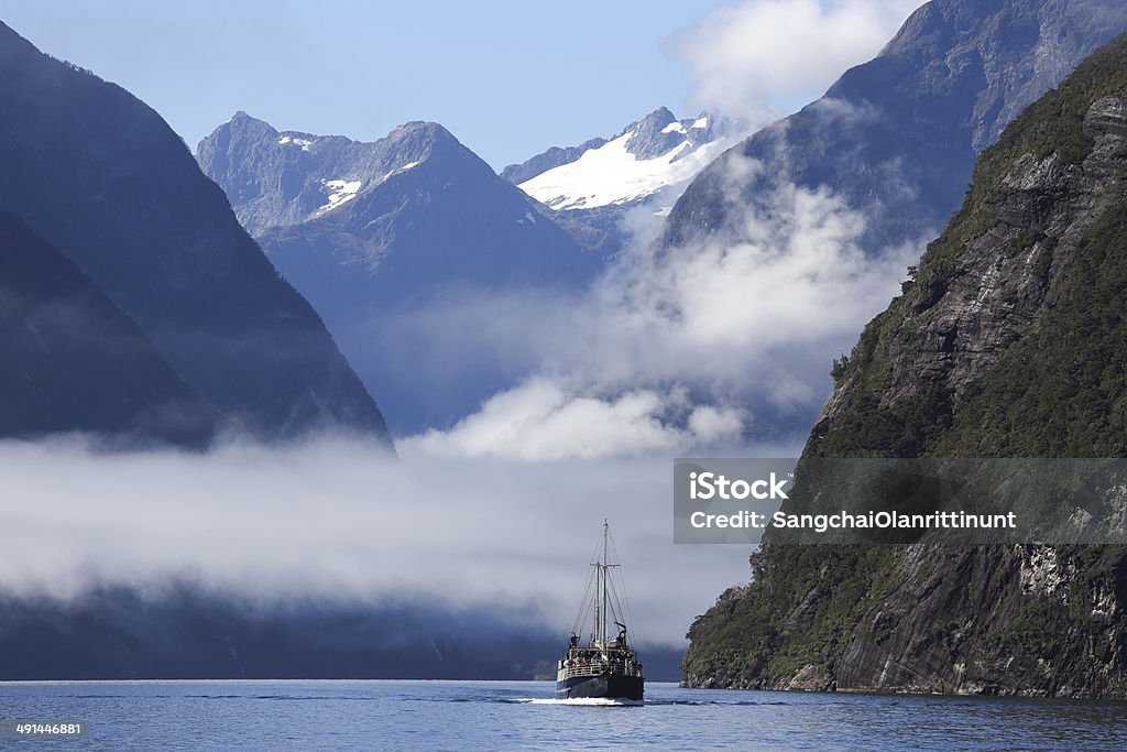 Milford Sound in Fiordland National Park in New Zealand Milford Sound in Fiordland National Park in south island,New Zealand Bizarre Stock Photo