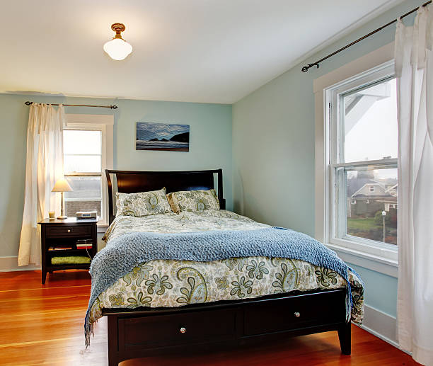 istock Bedroom with black furniture 491447235