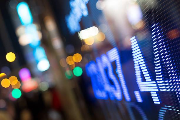 istock Display of Stock market quotes 491447313