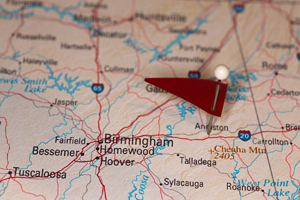istock Anniston, AL, USA - Cities on Map Series 491447937