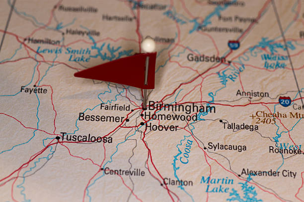 istock Birmingham, AL, USA - Cities on Map Series 491447995