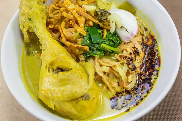 Photo of Noodle in Chicken Curry (Kao Soi Kai)