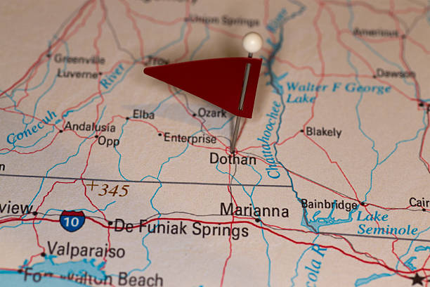 istock Dothan, AL, USA - Cities on Map Series 491448335