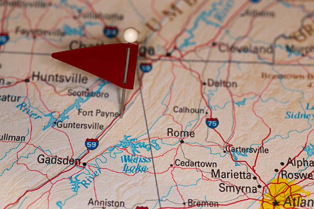 istock Fort Payne, AL, USA - Cities on Map Series 491448419