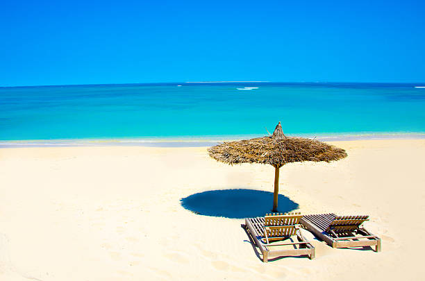 Relaxing at Beach in Anakao Coast of Madagaskar at Anakao, close to Tulear mozambique stock pictures, royalty-free photos & images