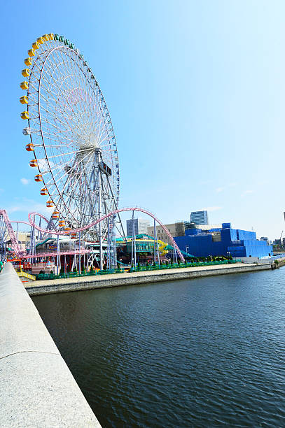 istock Yokohama Cosmoworld panoramic view over the bridge, Japan 491449885