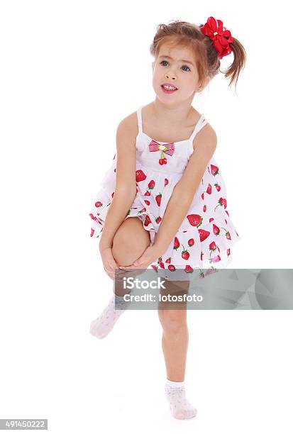 Teenage Girl Short Dress Sits On Stock Photo 1105617143