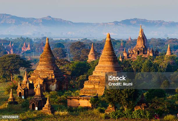 The Temples Of Bagan At Sunrise Mandalaymyanmar Stock Photo - Download Image Now - Bagan, Myanmar, Temple - Building
