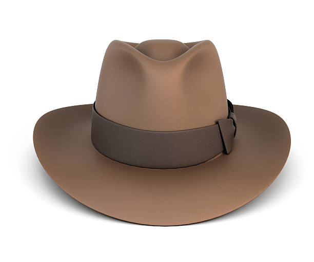 istock Brown mens hat isolated on white 491450810