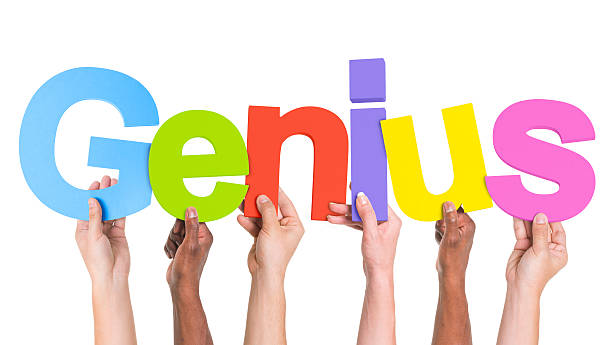 istock Diverse Hands Holding The Word Genius 491450985