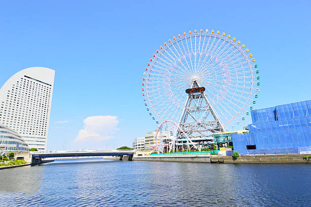 istock Yokohama Cosmoworld panoramic view over the bridge, Japan 491451019