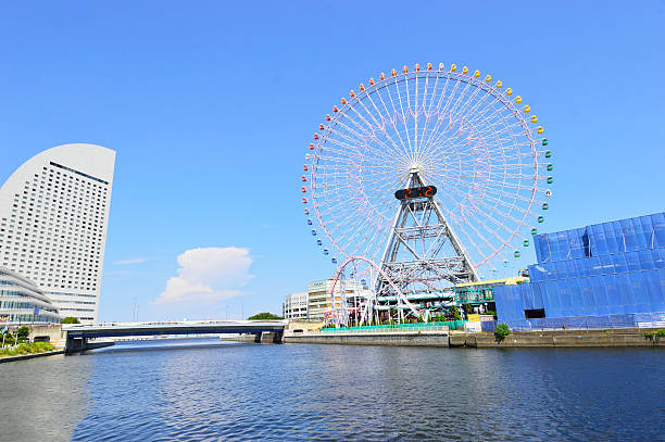 istock Yokohama Cosmoworld panoramic view over the bridge, Japan 491451037