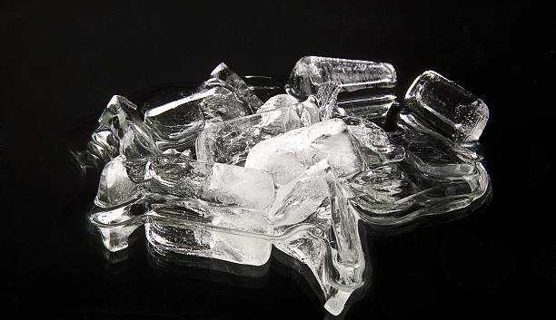 istock Cubes of ice on a black background 491451763