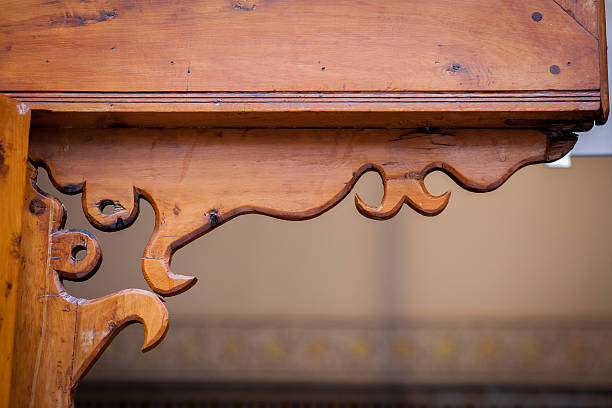 istock Wooden door ornament 491452549