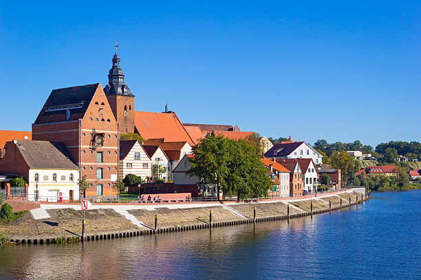 istock Cityscape of Havelberg with Havel River. 491466210