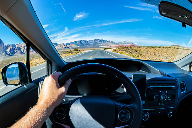 Driving to the mountains