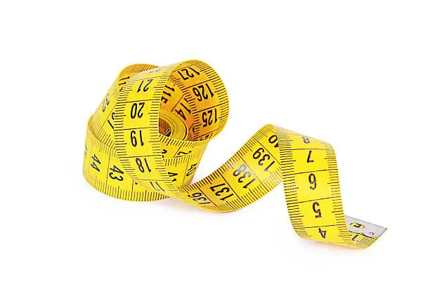 Photo of Measuring tape isolated on white background