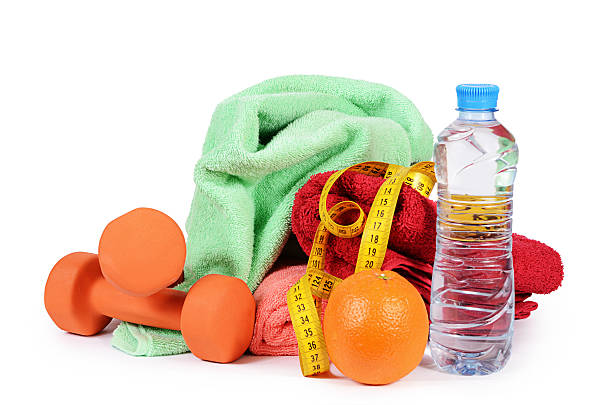 istock The bath towel isolated on white 491466966