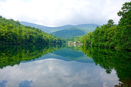 Beautiful lake in the Georgian mountains 