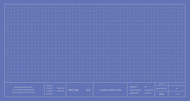Blueprint project scheme Blueprint project scheme. Vector Blueprint stock illustrations