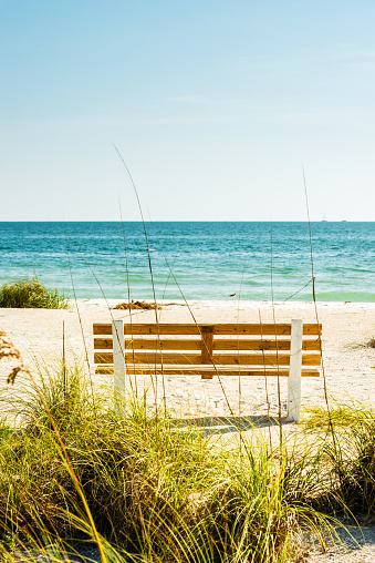 bench on beach
