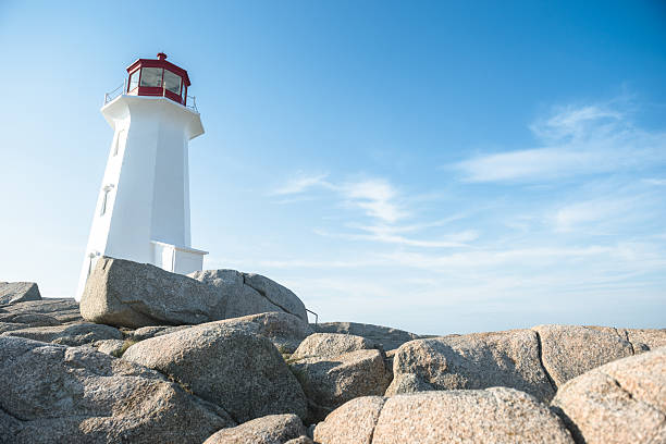 istock Peggy's Cove light head in Nova Scotia 491468230