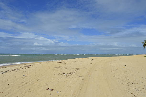 Beach sand with sea in the background