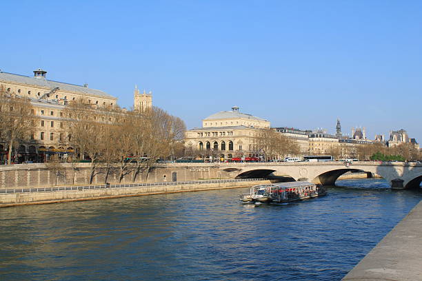 istock Fly boat ride on the seine, Paris 491484892