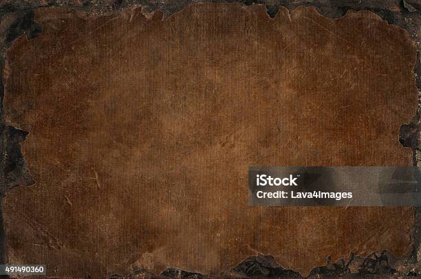 Grunge Background With Bleached Distress Texture With Rusty Iron Frame Stock Photo - Download Image Now