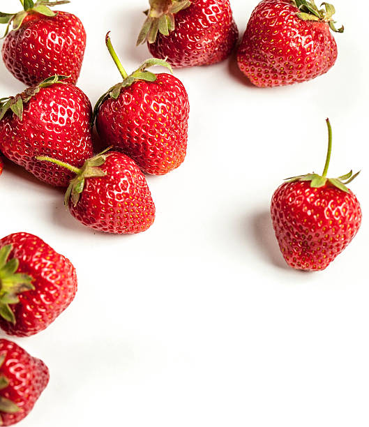istock fresh organic strawberry over white background. fruit 491498342