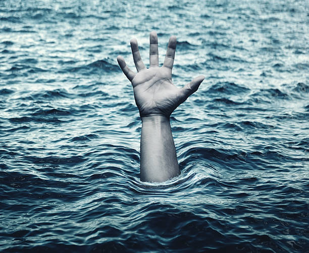 istock Hand of drowning man in sea 491499146