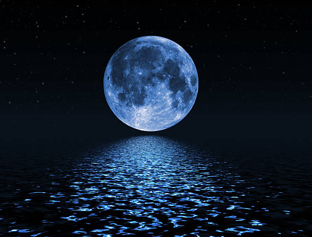 istock Night sky with stars and full moon background 491499536