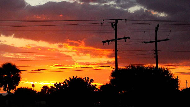 istock Telephone lines at sunddown 491500236