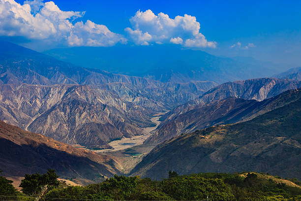 Colombia - The chicamocha canyon in Santander Department stock photo